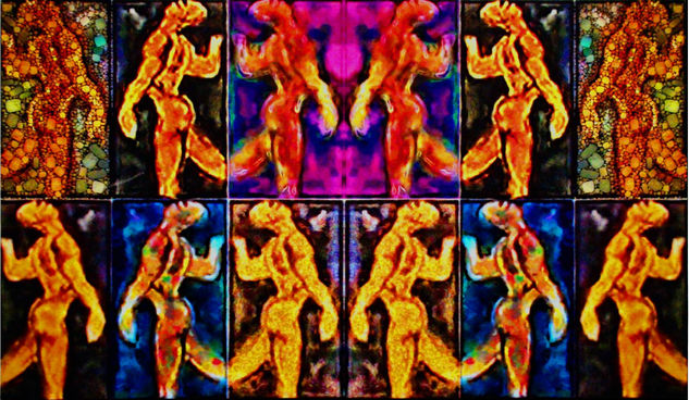 Andando nadando Media Mixta Tabla Desnudos