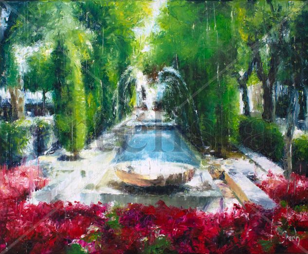 Font d'es hort d'es rei Oil Canvas Landscaping