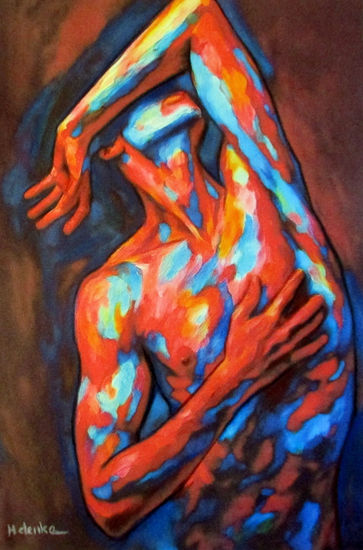 "Unspoken Cries" Acrílico Lienzo Desnudos