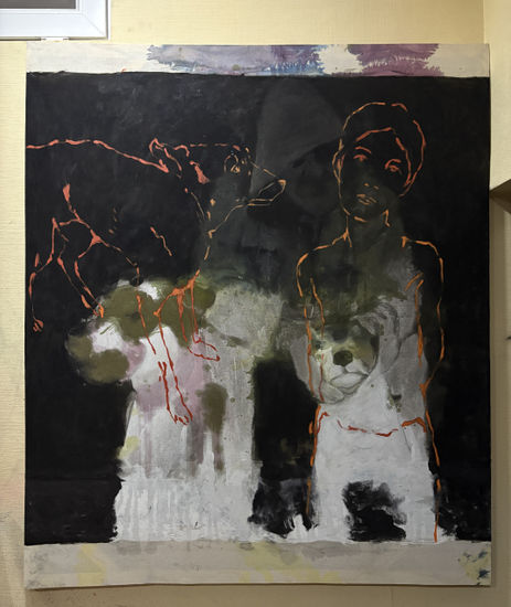 Street Dogs Mixed media Canvas Animals