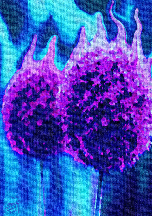 flores ardiendo