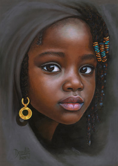 Colores de la Inocencia 12 Pastel Cartulina Retrato