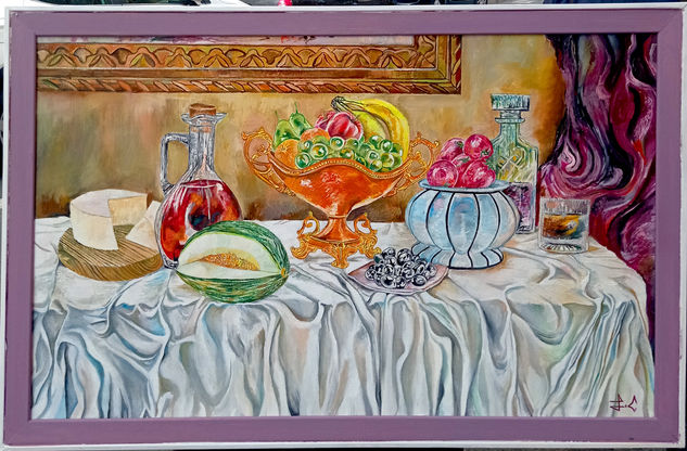 BODEGON DE FRUTAS Óleo Tabla Bodegones