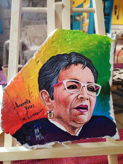 Anarella velez, pedrada poética, poeta y ministra de cultura. Honduras Acrylic Others Portrait