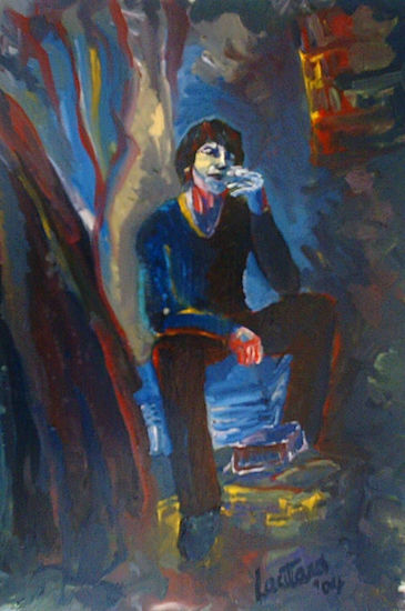 Humo Acrylic Glass Figure Painting