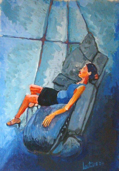 Flow Acrylic Glass Figure Painting