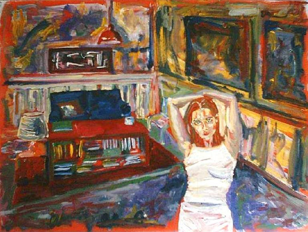 Living Acrylic Glass Figure Painting