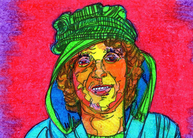 Miguel Abuelo Mixed media Paper Figure Painting