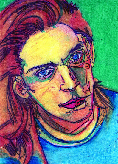 Federico Moura Media Mixta Papel Retrato
