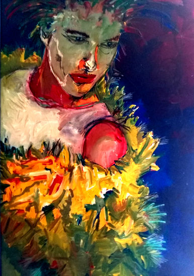 Andrógino Acrylic Canvas Figure Painting
