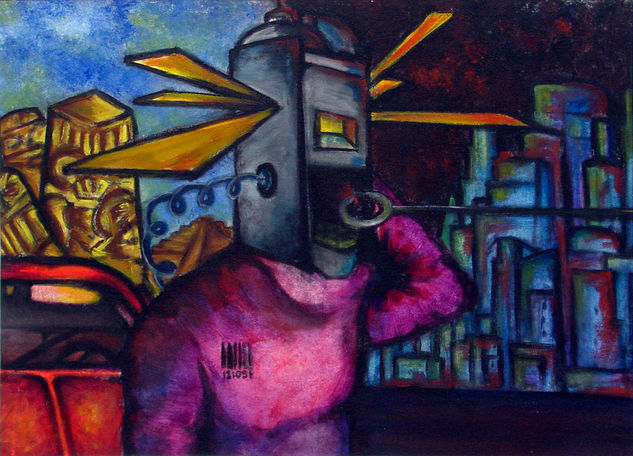 Globoludización Acrylic Canvas Figure Painting
