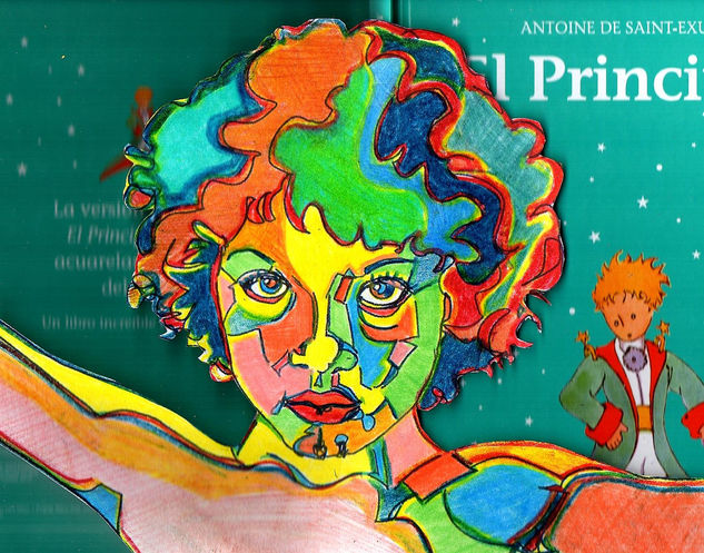 Yaco el Principito Mixed media Paper Figure Painting