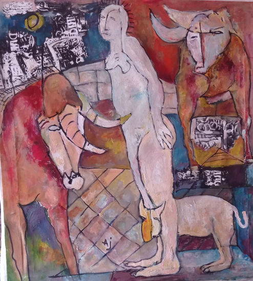 PIELES DE PAPEL Óleo Lienzo Desnudos