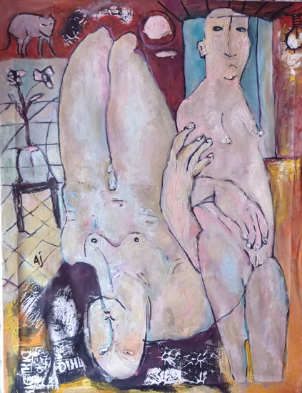 APUNTE FRENÉTICO Óleo Lienzo Desnudos