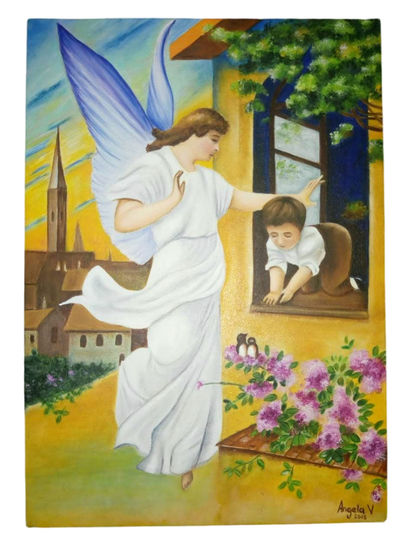 Angelito de la Guardia Óleo Lienzo Otros