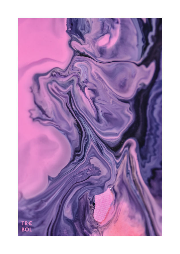 Abstract Pink and Purple Fluid Art