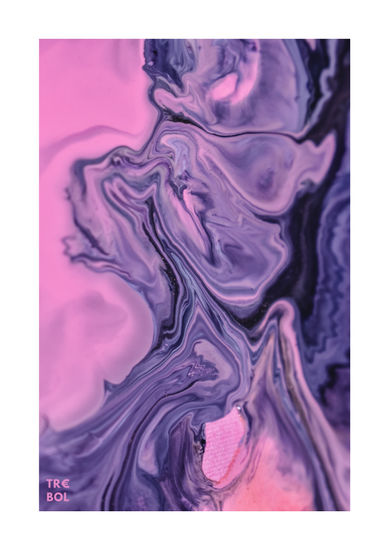 Abstract Pink and Purple Fluid Art 