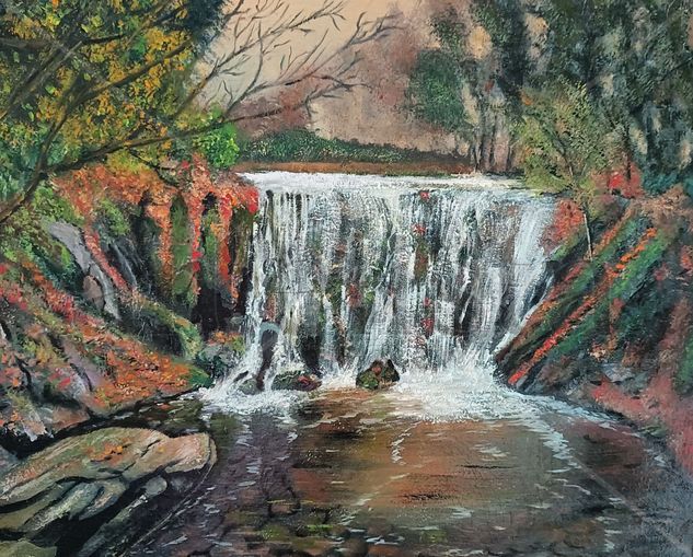 La cascada Oil Canvas Landscaping