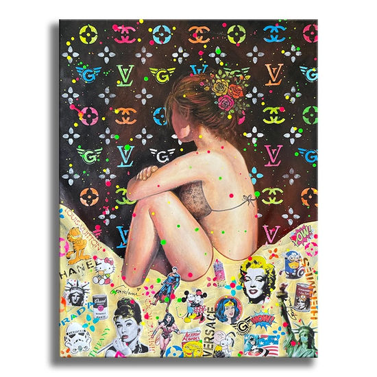 Decisions - Original Painting on Canvas Oil Canvas Figure Painting