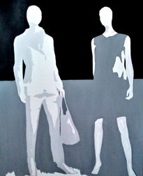 Un blanco y gris