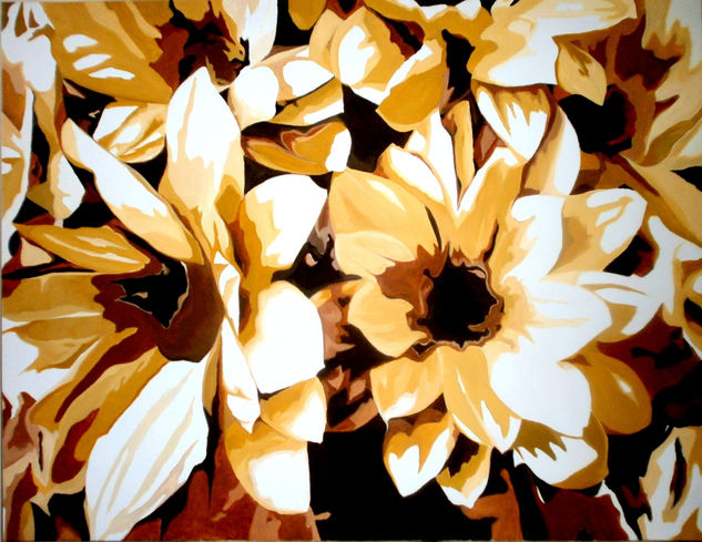 FLOR DE OTOÑO Óleo Lienzo Floral