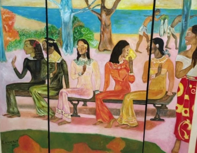 Bellas en mercado Acrílico Cartulina Figura