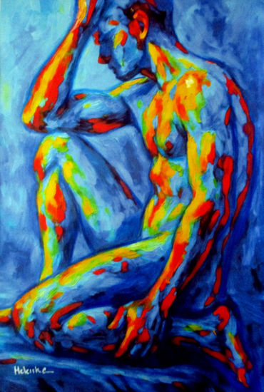 "Unarmored" Acrílico Lienzo Desnudos