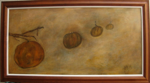 mandarinas con hilo Mixed media Panel Others