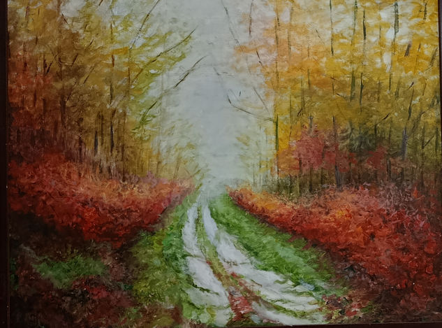 Campo de amapolas Acrylic Canvas Landscaping
