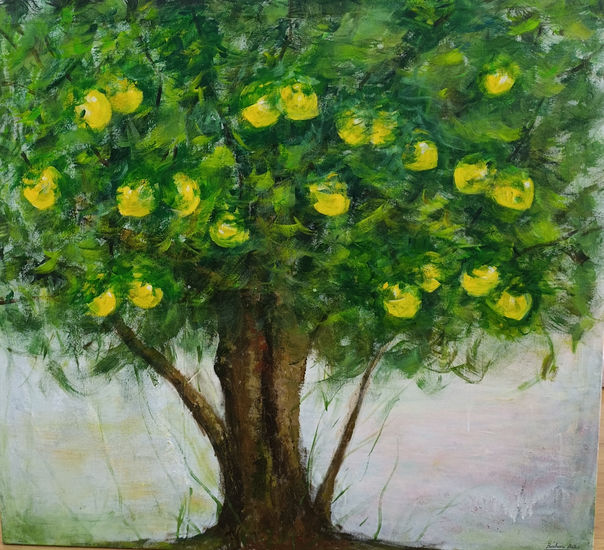 Limonero Acrylic Canvas Floral Painting
