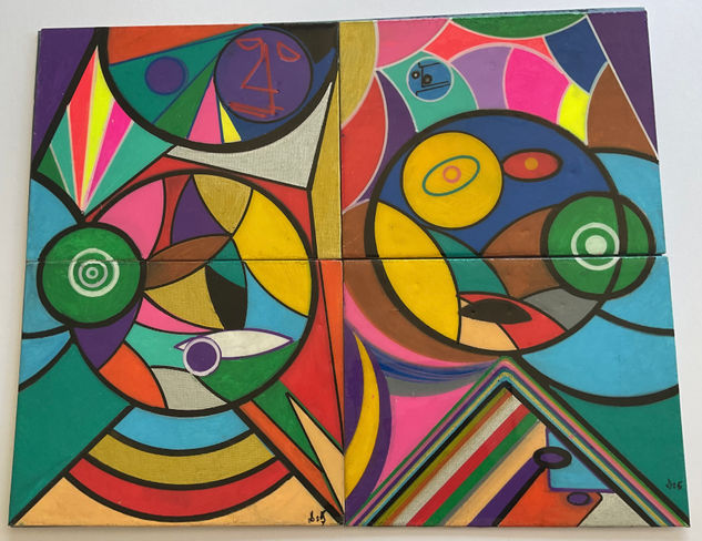 Debate Felt-tip pen Canvas Figure Painting