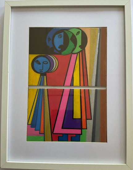 Asustados Felt-tip pen Canvas Figure Painting