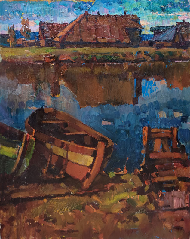 Boats near the river shore
