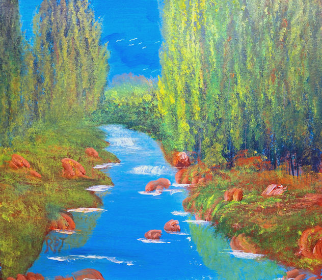 Ensayo 161 Acrílico Papel Paisaje