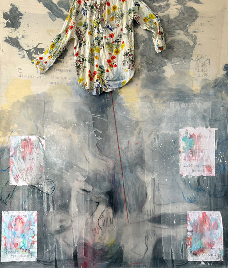 Untitled Soft-flowers Mixed media Canvas Figure Painting