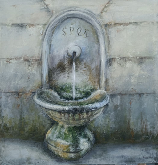 Fuente romana Acrílico Lienzo Otros