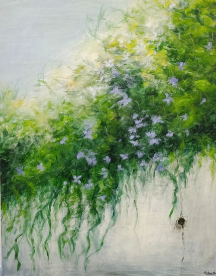 Detalle de unas flores Acrylic Canvas Floral Painting