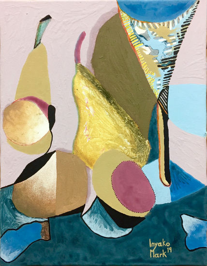 La pera del valle Mixed media Canvas Still Life Paintings