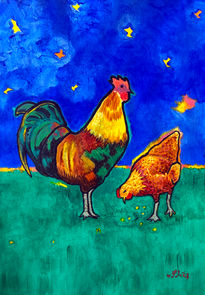 Gallo al amanecer