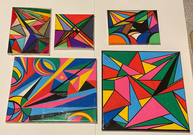 Abstracto sobre bastidor Felt-tip pen Canvas Others