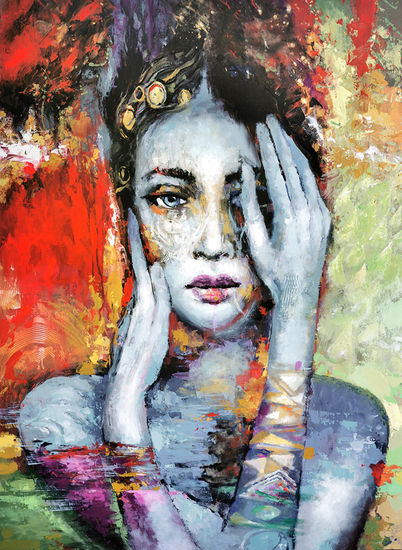 From a series of female images #7 Acrylic Canvas Figure Painting