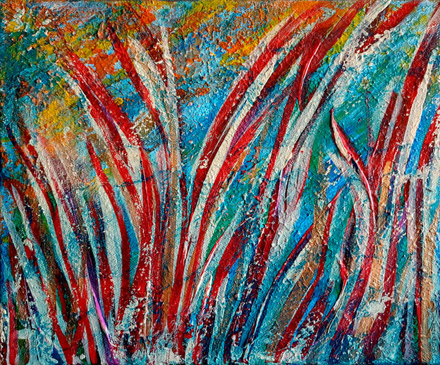 ALGAS Acrílico Lienzo Marina