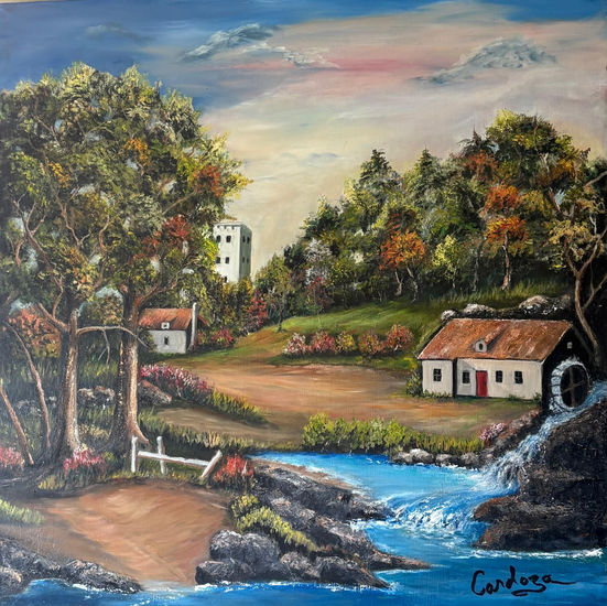 The windmill Oil Canvas Landscaping