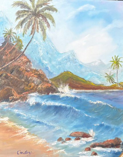 The waves Oil Canvas Marine Painting