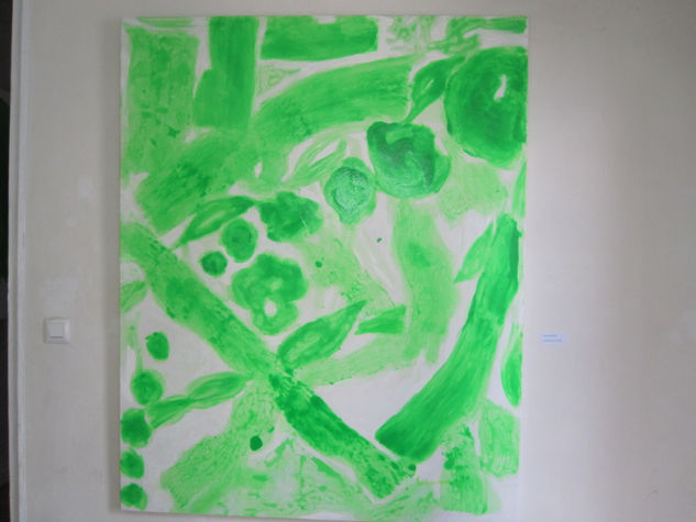 "Ventana" Acrylic Canvas Floral Painting