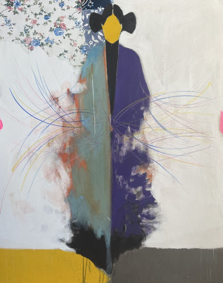 Alienation Series Mixed media Canvas Figure Painting