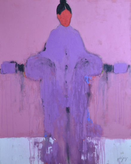 Alienation in Purple Mixed media Canvas Others