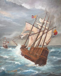 Ship in the storm