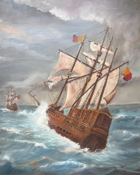 Ship in the storm