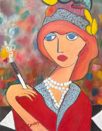 Lady smoking